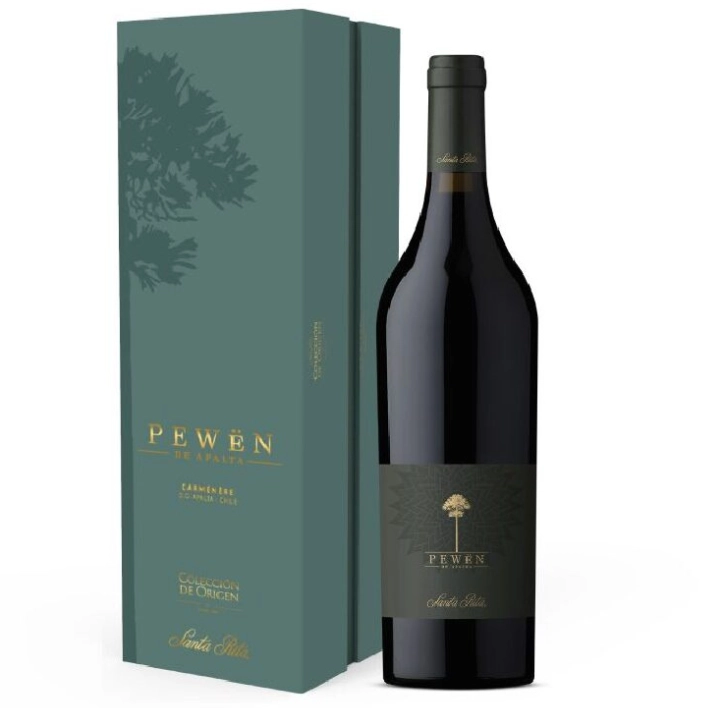 VINO TINTO CARMENERE SANTA RITA BOTELLA VIDRIO 750 CC PEWEN DO APALTA 14.4° - 1