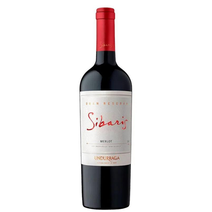 VINO TINTO MERLOT UNDURRAGA BOTELLA VIDRIO 750 CC SIBARIS GRAN RESERVA 13.5° - 1
