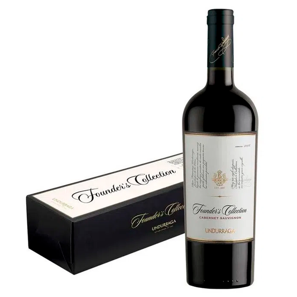 VINO TINTO CABERNET SAUVIGNON UNDURRAGA BOTELLA VIDRIO 750 CC FOUNDERS COLLECTION 14.5° - 1