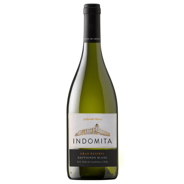 VINO BLANCO SAUVIGNON BLANC INDÓMITA BOTELLA VIDRIO 750 CC GRAN RESERVA 12.5° - 1