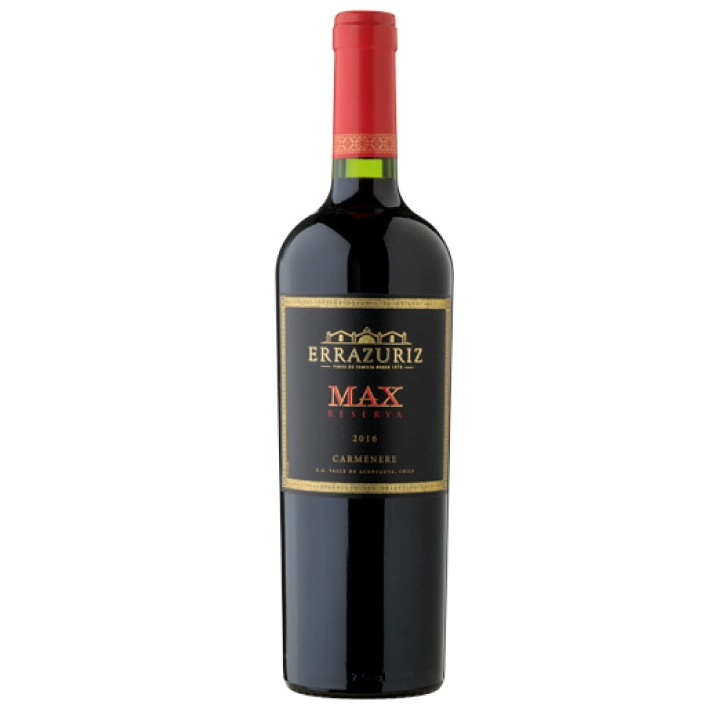 VINO TINTO CARMENERE ERRAZURIZ BOTELLA VIDRIO 750 CC ERRÁZURIZ MAX RESERVA 13.5° - 1