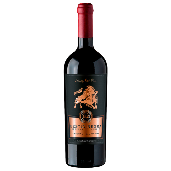 VINO TINTO CABERNET SAUVIGNON BESTIAS WINES BOTELLA VIDRIO 750 CC BESTIA NEGRA RESERVA FAMILIA 14.5° - 1