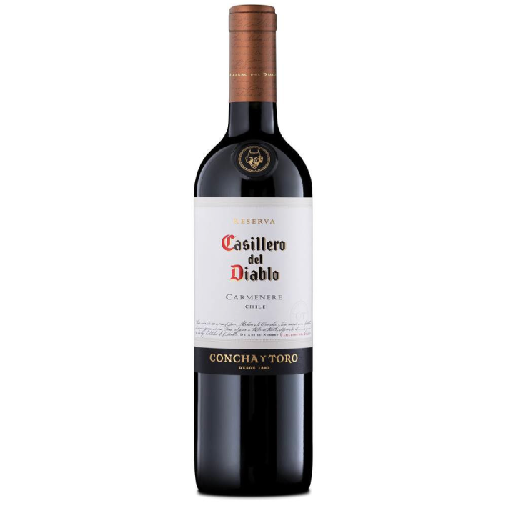 VINO TINTO CARMENERE CASILLERO DEL DIABLO BOTELLA VIDRIO 750 CC RESERVA 13.5° - 1