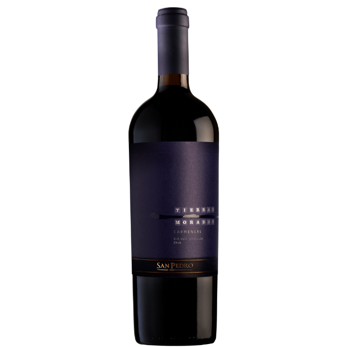VINO TINTO CARMENERE SAN PEDRO BOTELLA VIDRIO 750 CC TIERRAS MORADAS 14.7° - 1