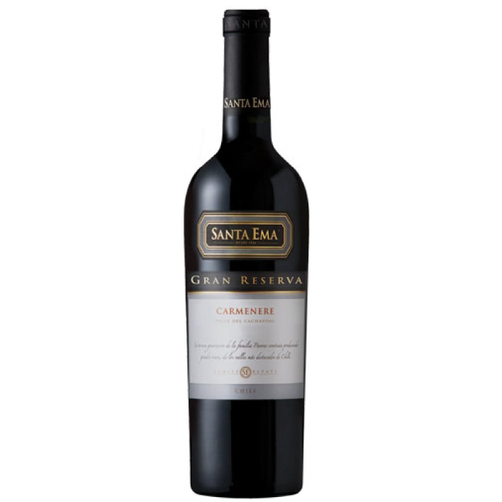 VINO TINTO CARMENERE SANTA EMA BOTELLA VIDRIO 750 CC GRAN RESERVA 14° - 1