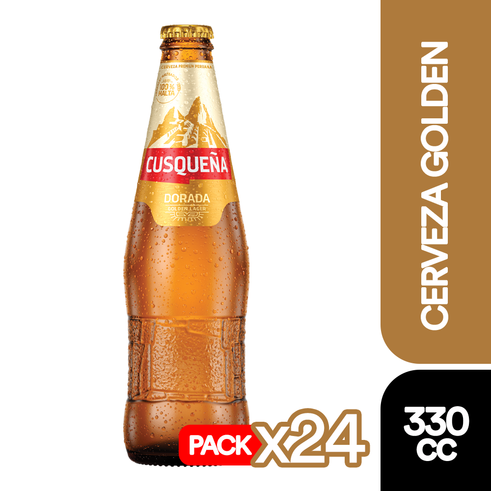 CERVEZA CUSQUEÑA LAGER BOTELLA 330 CC 24 UN 4.8° - 1