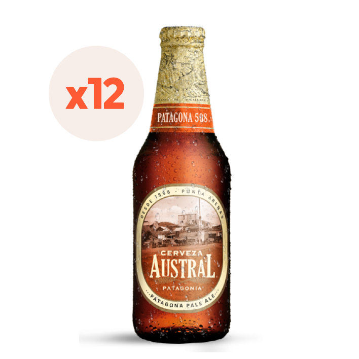 CERVEZA AUSTRAL PALE ALE BOTELLA 330 CC 12 UN PATAGONA 6.8° - 1