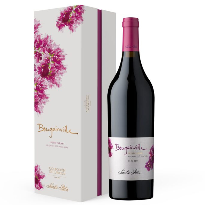 VINO TINTO SYRAH SANTA RITA BOTELLA VIDRIO 750 CC BOUGAINVILLE PETITE 14° - 1
