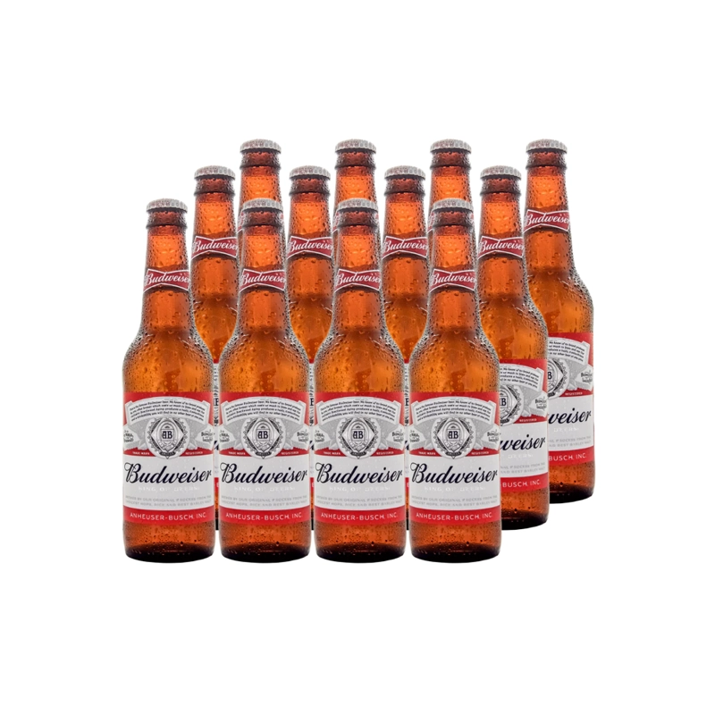 12X CERVEZA BUDWEISER  BOTELLIN 4,8° 330CC - 1