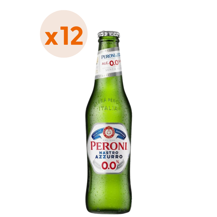 CERVEZA PERONI LAGER SIN ALCOHOL BOTELLA 330 CC 12 UN 0° - 1