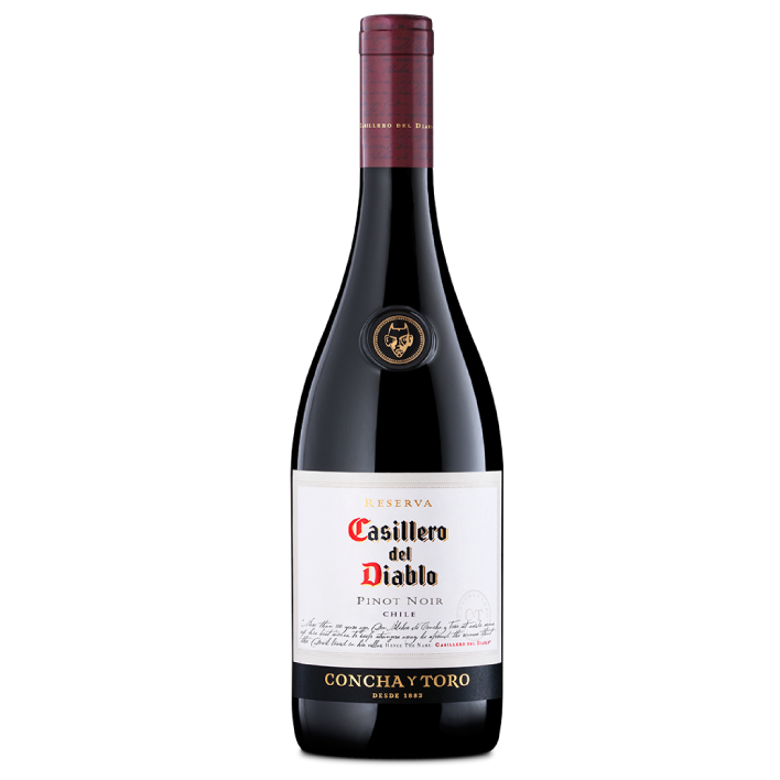 VINO TINTO PINOT NOIR CASILLERO DEL DIABLO BOTELLA VIDRIO 750 CC RESERVA 13.5° - 1