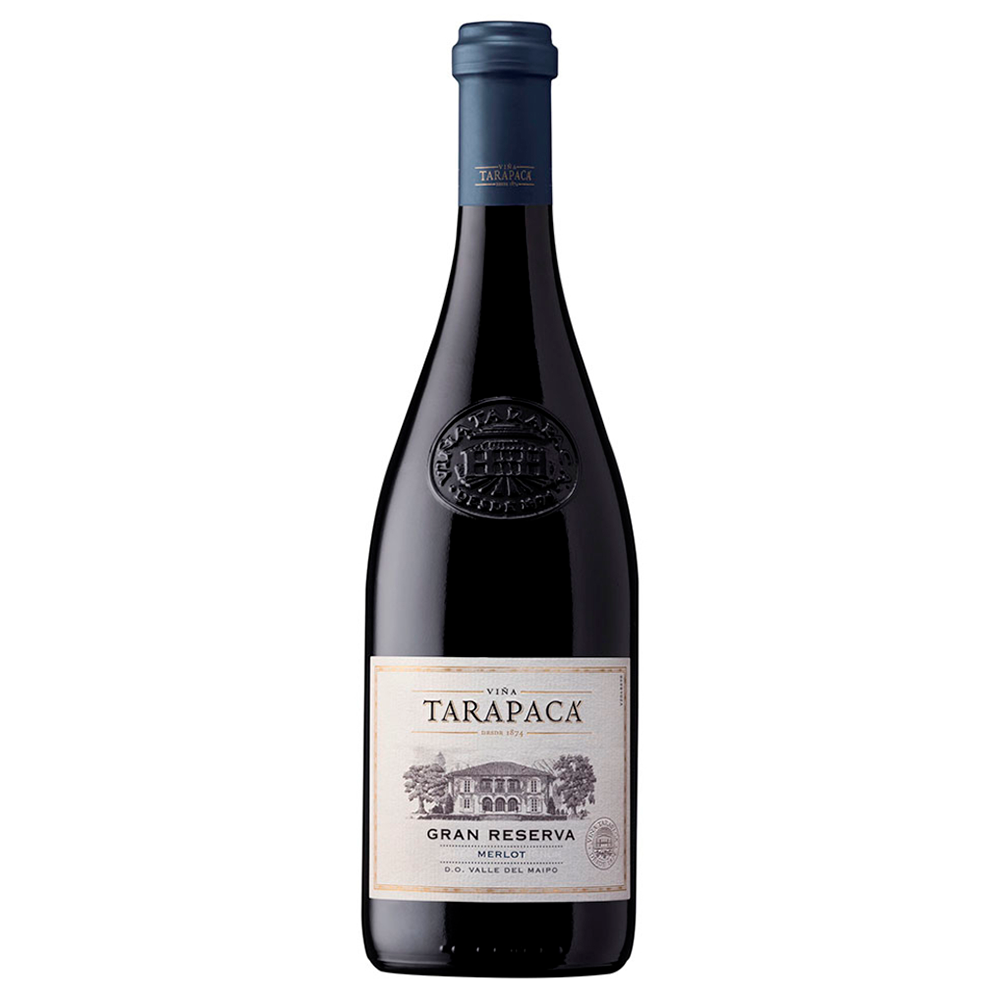 VINO TINTO MERLOT TARAPACA BOTELLA VIDRIO 750 CC TARAPACÁ GRAN RESERVA 14° - 1