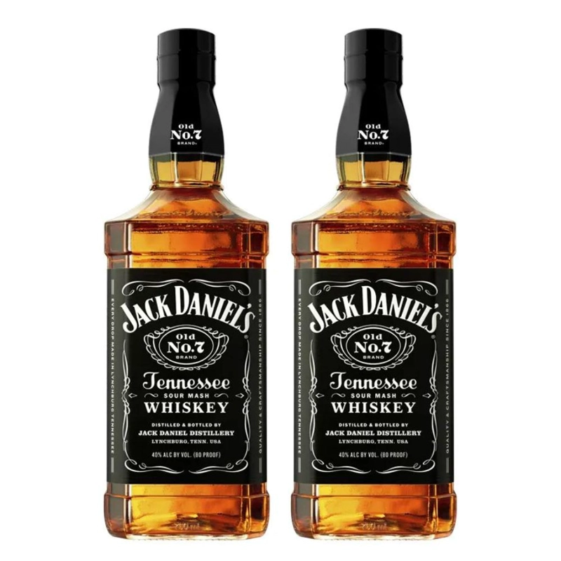 WHISKY JACK DANIEL'S BOTELLA VIDRIO 750 CC 2 UN DANIELS Nº7 40° - 1