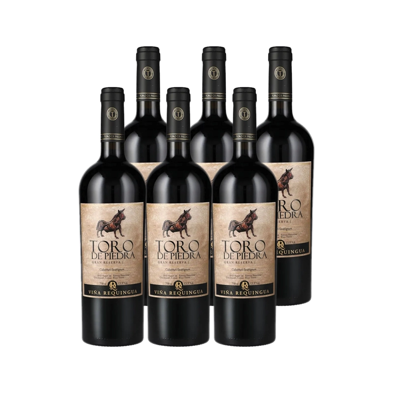 VINO TINTO CABERNET SAUVIGNON TORO DE PIEDRA BOTELLA VIDRIO 750 CC 6 UN GRAN RESERVA 14° GR - 3