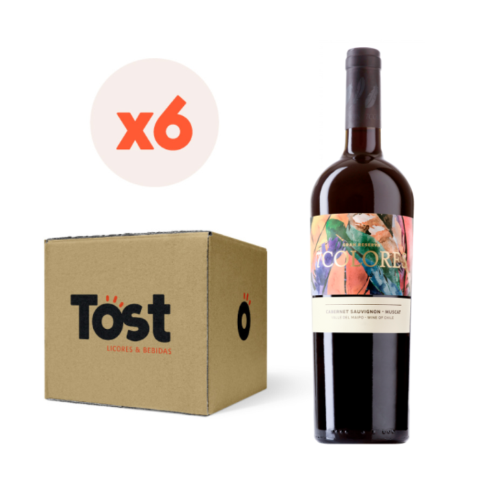 VINO TINTO ENSAMBLE CABERNET SAUVIGNON 7 COLORES 750 CC 6 UN GRAN RESERVA MUSCAT 14° ENSAMBLAJE - 1