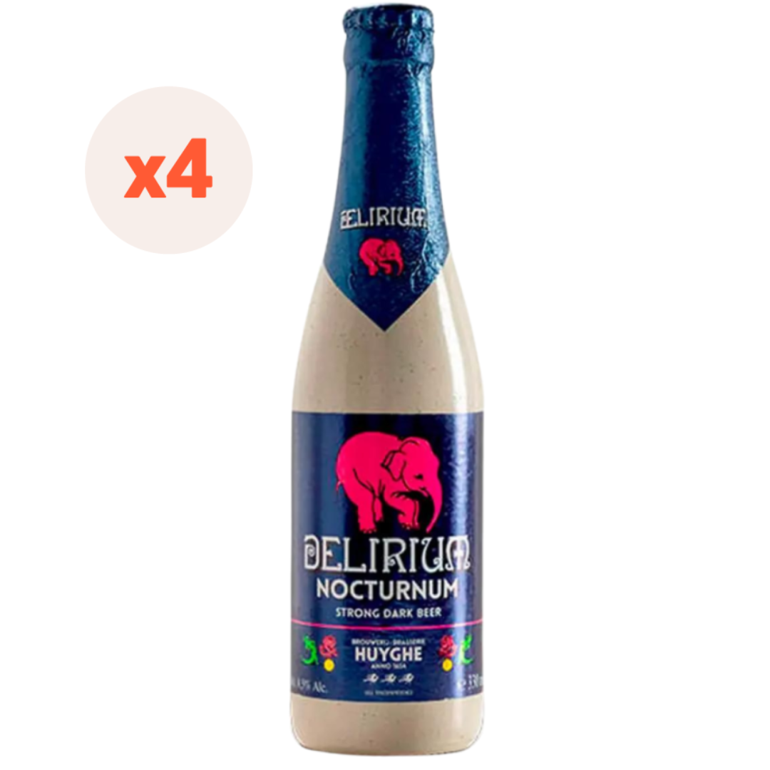 4X CERVEZA DELIRIUM NOCTURNUM BOTELLIN 8,5° 330CC - 1