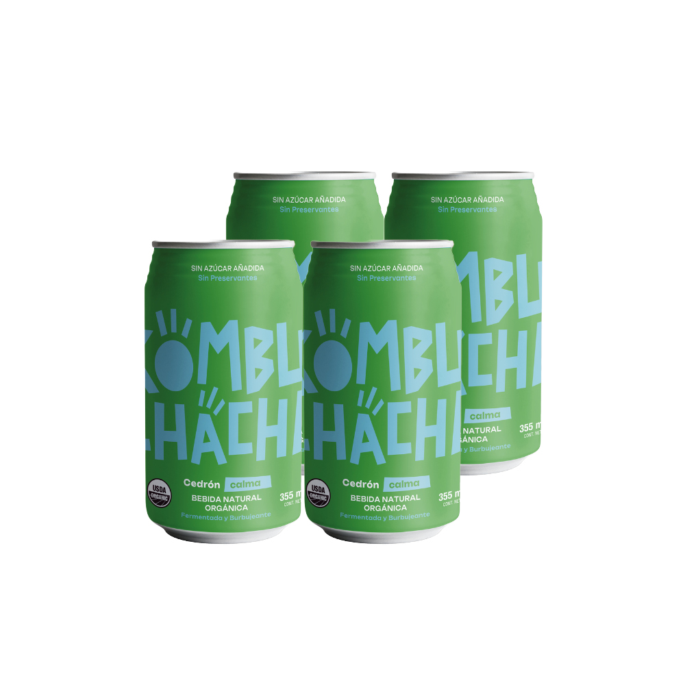 INFUSIONES KOMBUCHACHA LATA 350 CC 4 UN CEDRON - 1