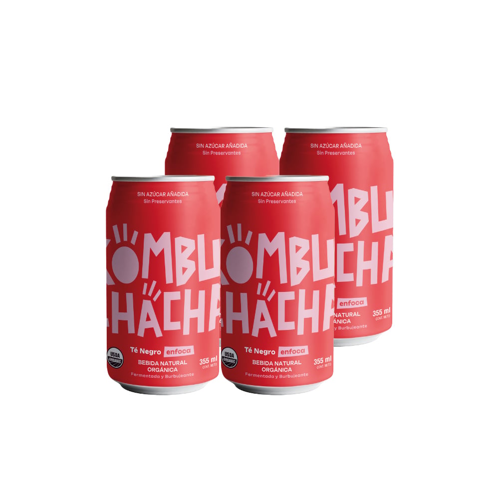 INFUSIONES KOMBUCHACHA LATA 350 CC 4 UN ORIGINAL - 1