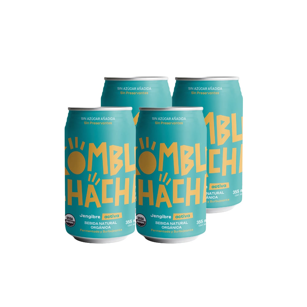 INFUSIONES JENGIBRE KOMBUCHACHA LATA 350 CC 4 UN - 1