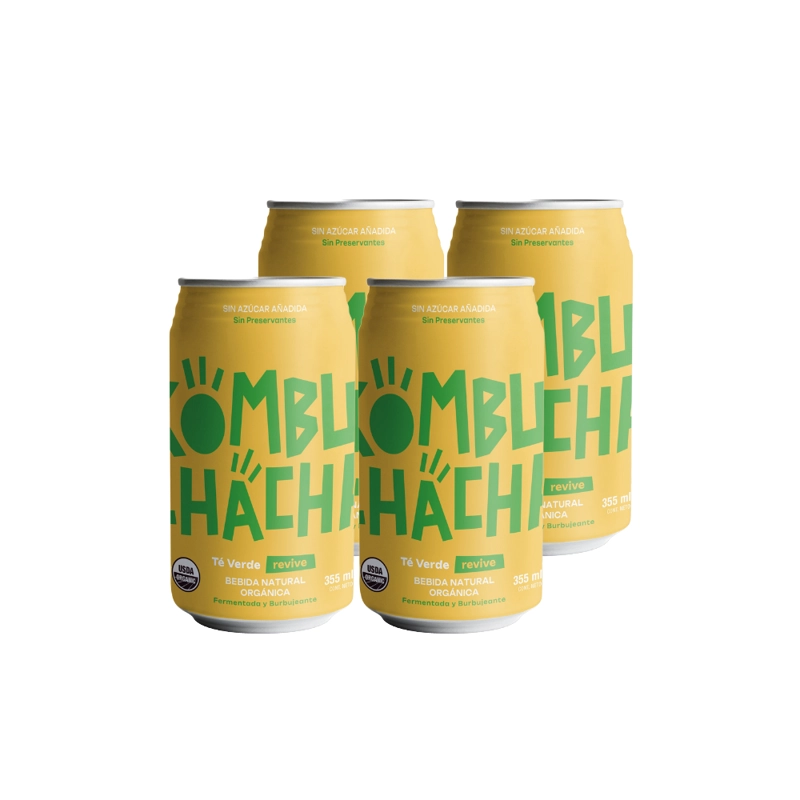 INFUSIONES TE VERDE KOMBUCHACHA LATA 350 CC 4 UN - 1