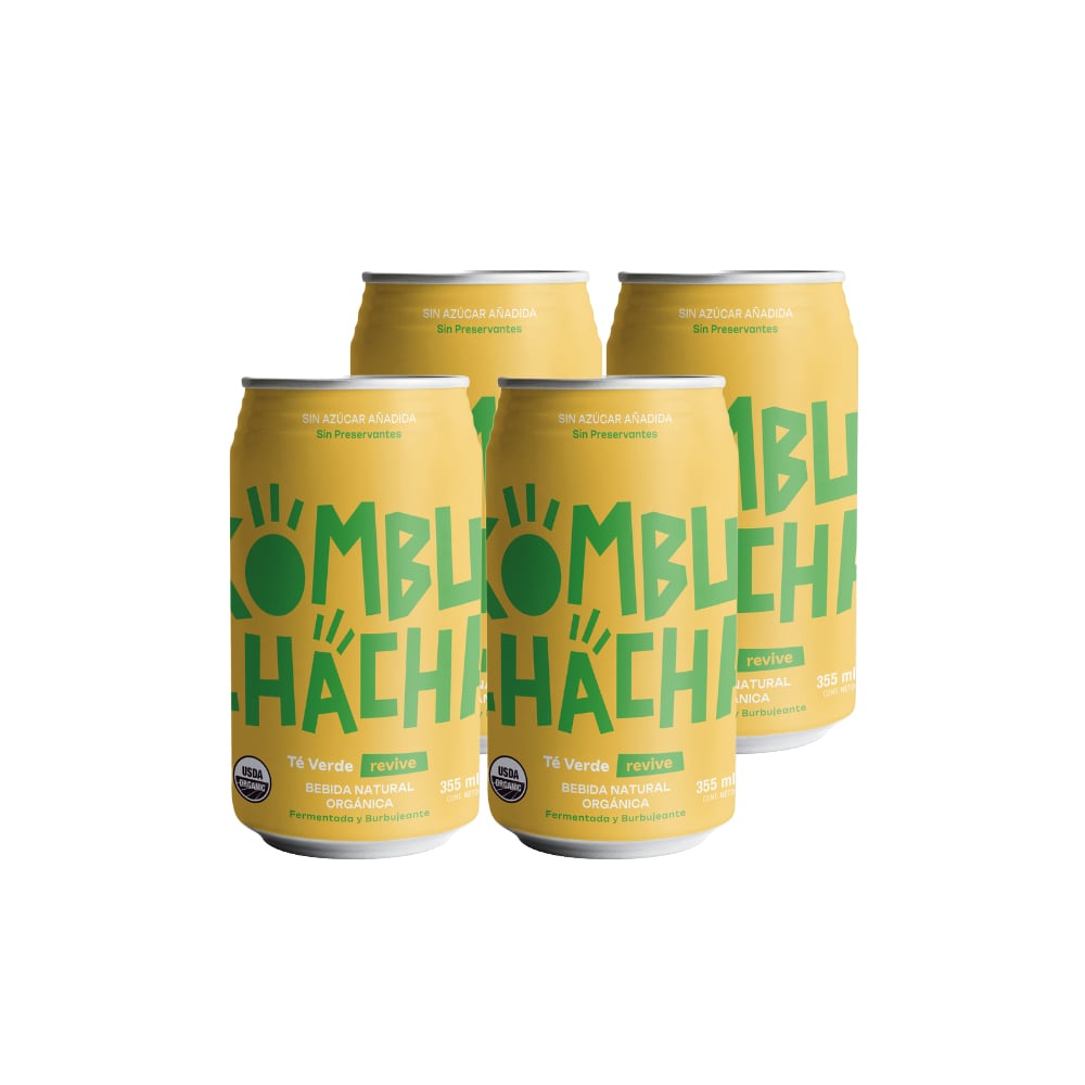 INFUSIONES TE VERDE KOMBUCHACHA LATA 350 CC 4 UN - 1