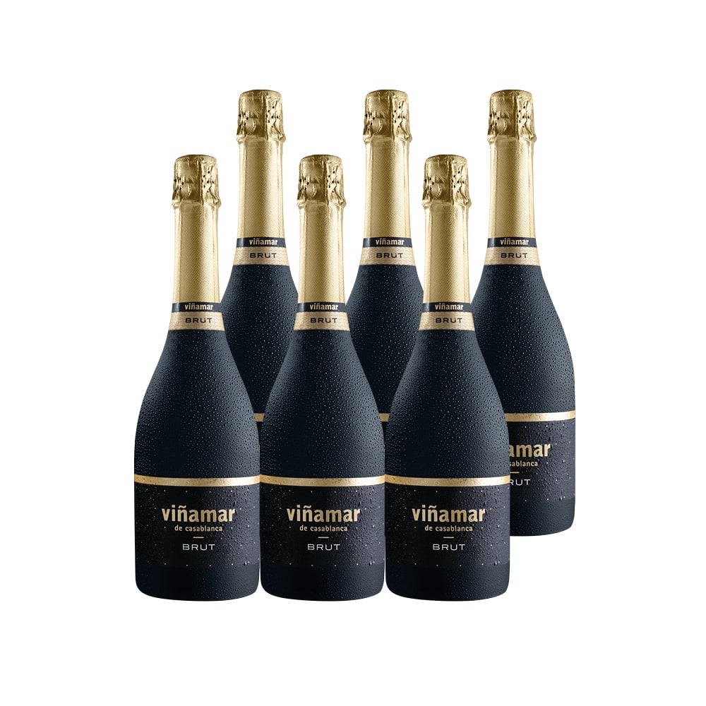 ESPUMANTE MOSCATEL VIÑAMAR BOTELLA VIDRIO 750 CC 6 UN BRUT 12.8° - 1