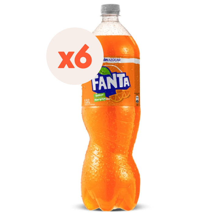 BEBIDAS MIXER FANTA BOTELLA VIDRIO 1500 CC 6 UN BEBIDA ZERO - 1