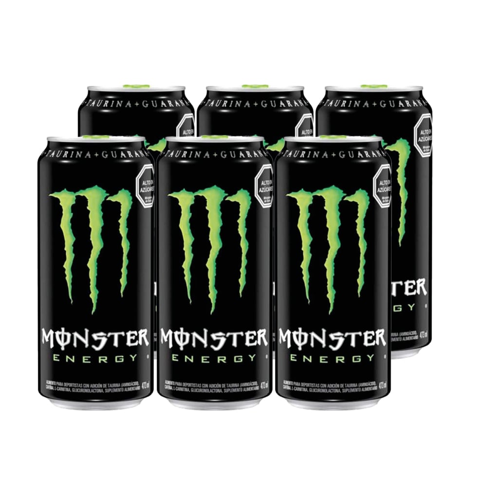 BEBIDA ENERGETICA MONSTER BOTELLA VIDRIO 470 CC 6 UN MONSTERBEBIDA - 1