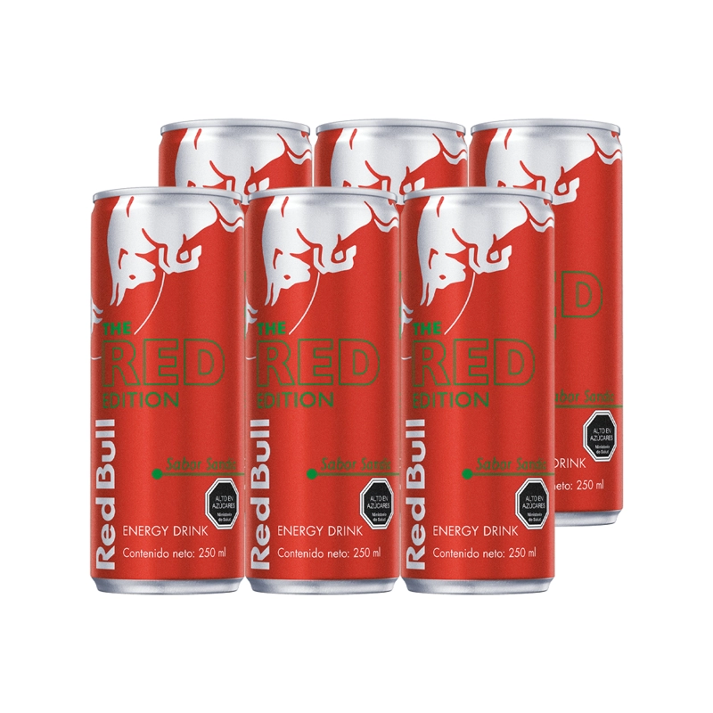 BEBIDA ENERGETICA SANDIA RED BULL BOTELLA VIDRIO 250 CC 6 UN - 1