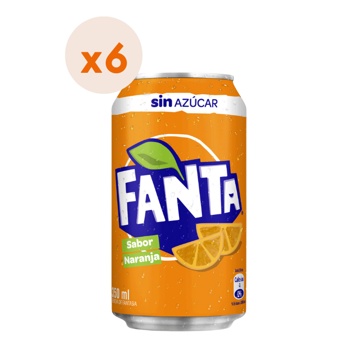 BEBIDAS MIXER FANTA LATA 350 CC 6 UN BEBIDA ZERO - 1