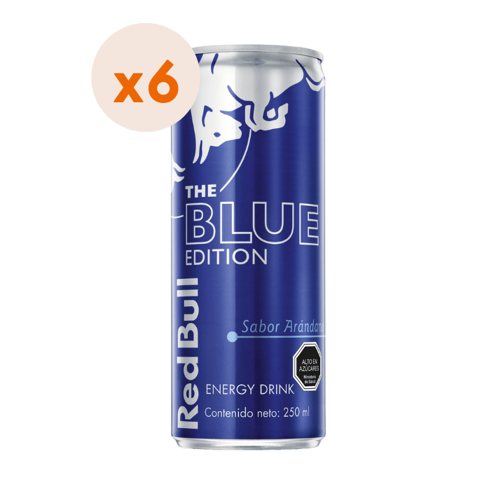 6X BEBIDA ENERGE TICA RED BULL BLUE EDITION 250CC - 2