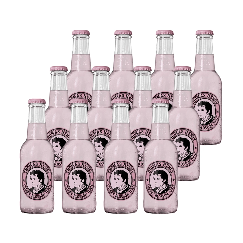 BEBIDAS MIXER THOMAS HENRY BOTELLA VIDRIO 200 CC 12 UN AGUA TONICA CHERRY BLOSSOM - 1