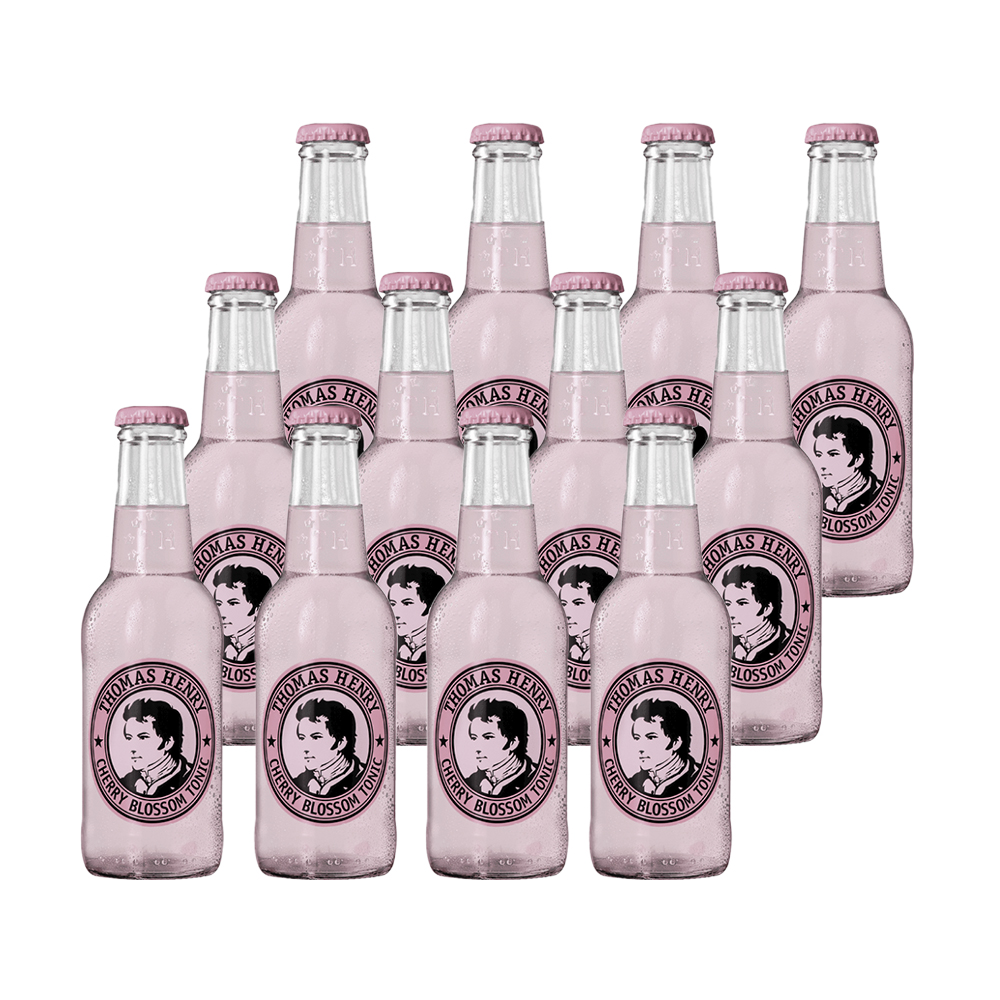 BEBIDAS MIXER THOMAS HENRY BOTELLA VIDRIO 200 CC 12 UN AGUA TONICA CHERRY BLOSSOM - 1