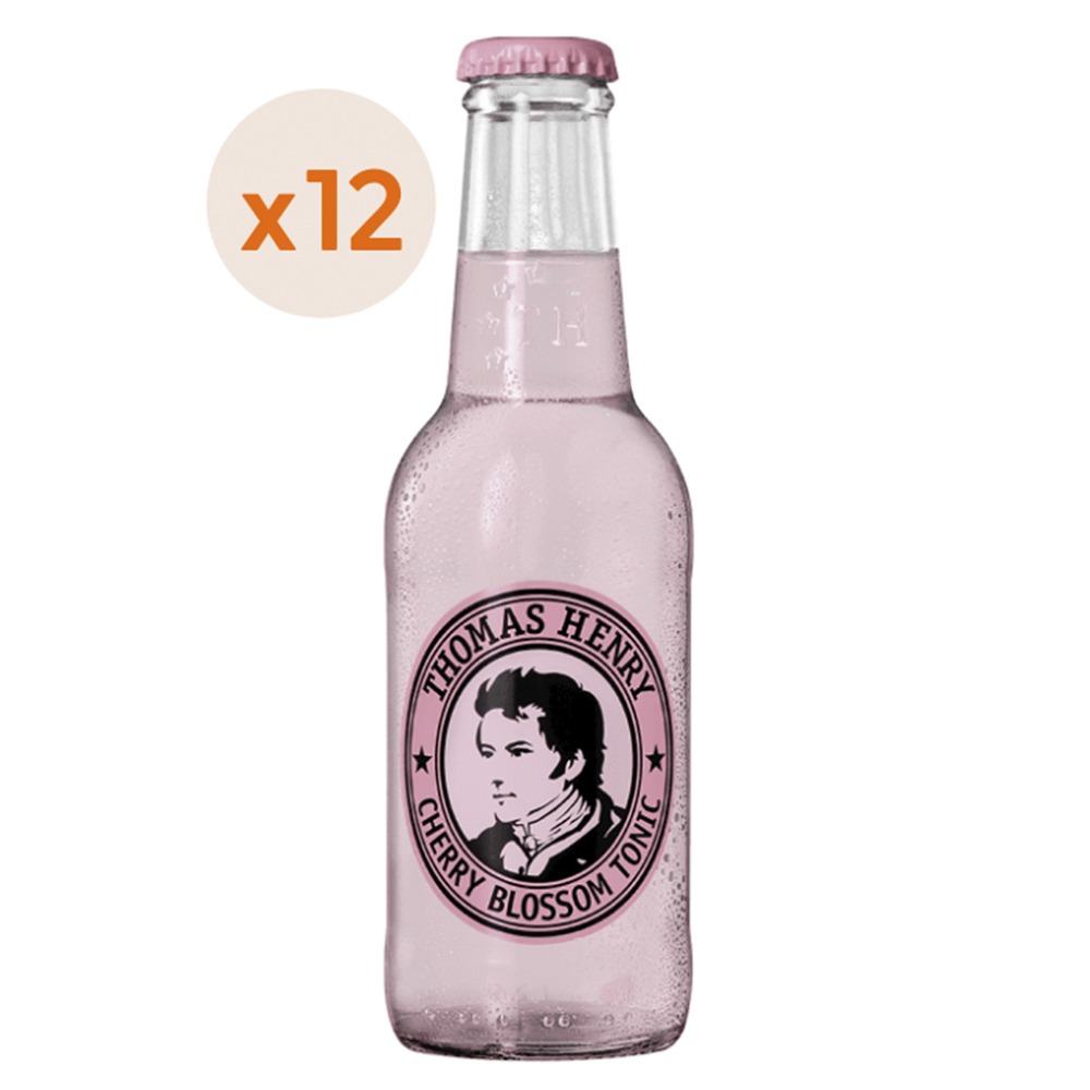 BEBIDAS MIXER THOMAS HENRY BOTELLA VIDRIO 200 CC 12 UN AGUA TONICA CHERRY BLOSSOM - 2