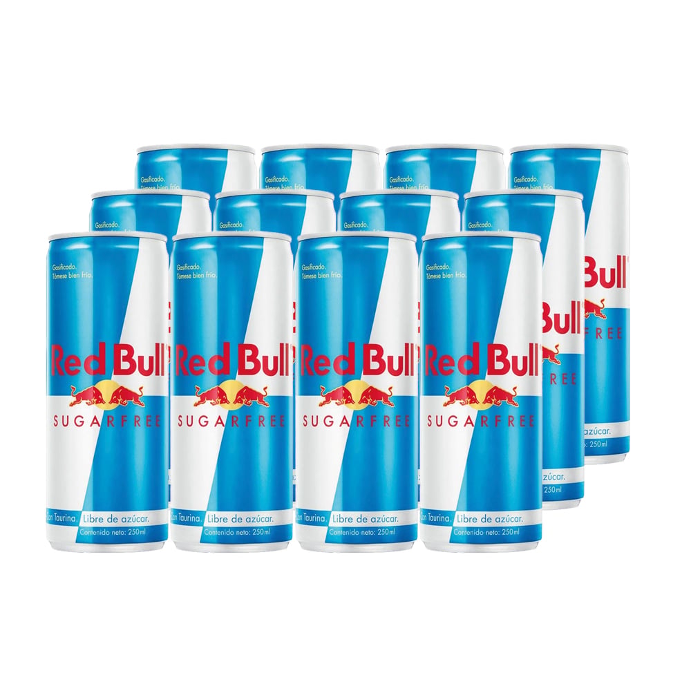 BEBIDA ENERGETICA SIN AZUCAR RED BULL BOTELLA VIDRIO 250 CC 12 UN - 1