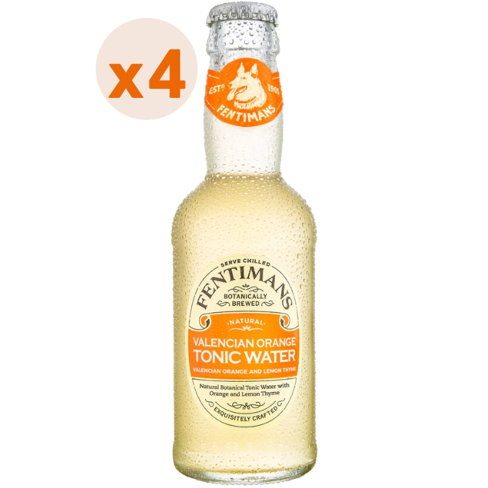 4X VALENCIAN ORANGE TONIC WATER FENTIMANS 200CC - 1