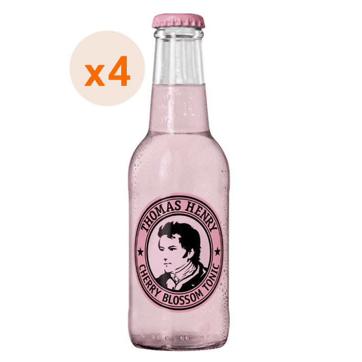 BEBIDAS MIXER THOMAS HENRY BOTELLA VIDRIO 200 CC 4 UN AGUA TONICA CHERRY BLOSSOM - 1