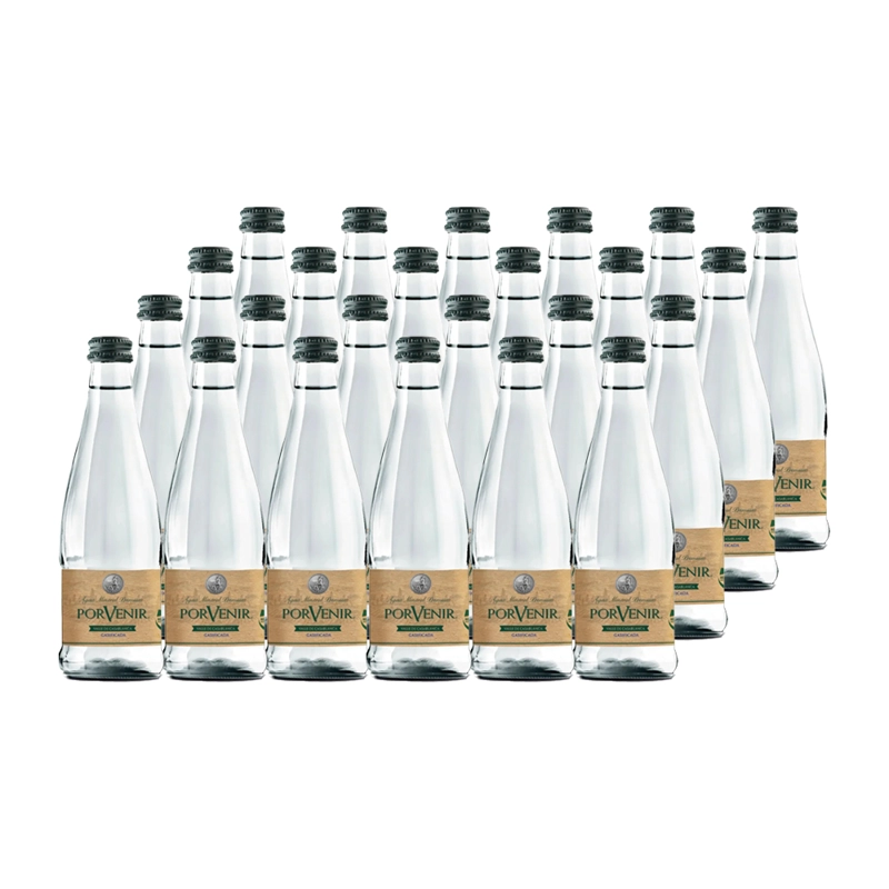 AGUA MINERAL PORVENIR BOTELLA VIDRIO 330 CC 24 UN GAS - 1