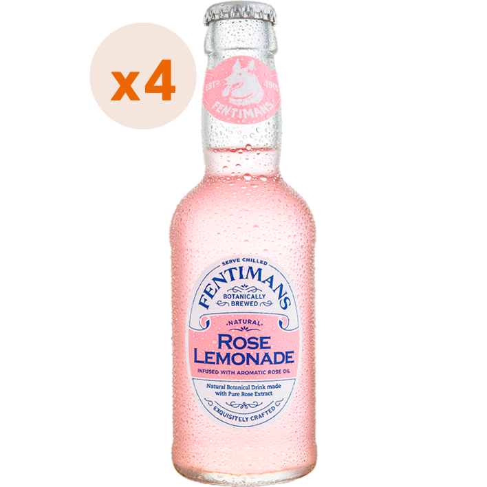 BEBIDAS MIXER FENTIMANS BOTELLA VIDRIO 200 CC 4 UN ROSE LEMONADE - 1