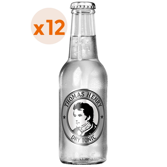 BEBIDAS MIXER THOMAS HENRY BOTELLA VIDRIO 200 CC 12 UN AGUA TONICA DRY TONIC - 1