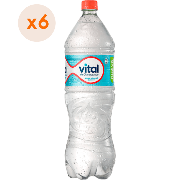 AGUA MINERAL VITAL BOTELLA VIDRIO 1600 CC 6 UN PURIFICADA SIN GAS - 2