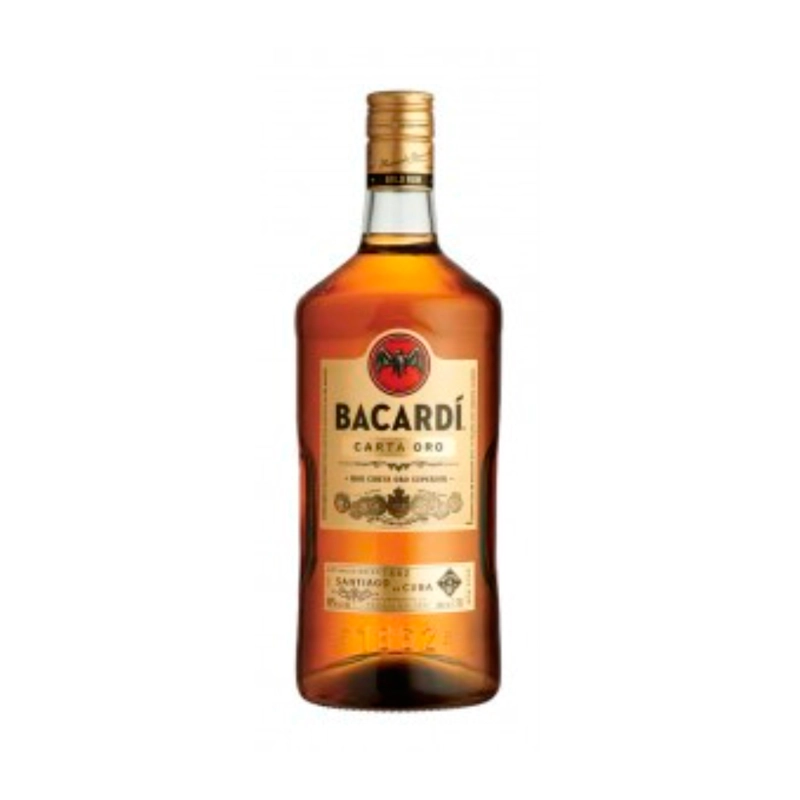 RON BACARDI BOTELLA VIDRIO 1750 CC BOTELLON CARTA ORO - 1