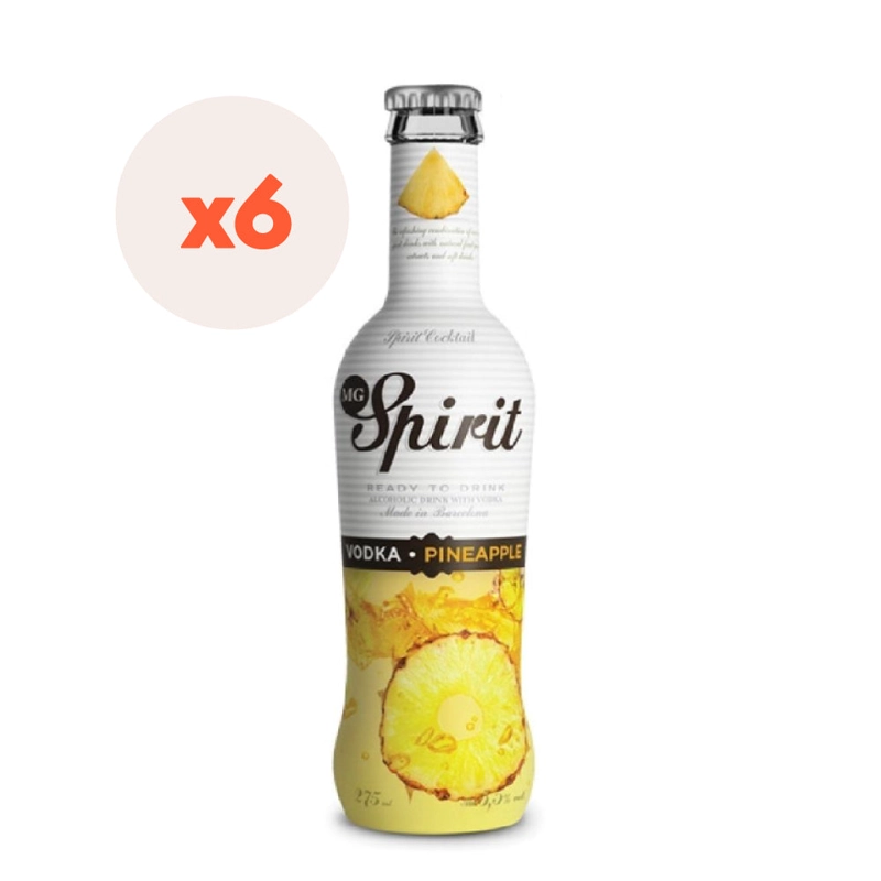 VODKA SPIRIT BOTELLA VIDRIO 275 CC 6 UN PINEAPPLE 5.5º - 1