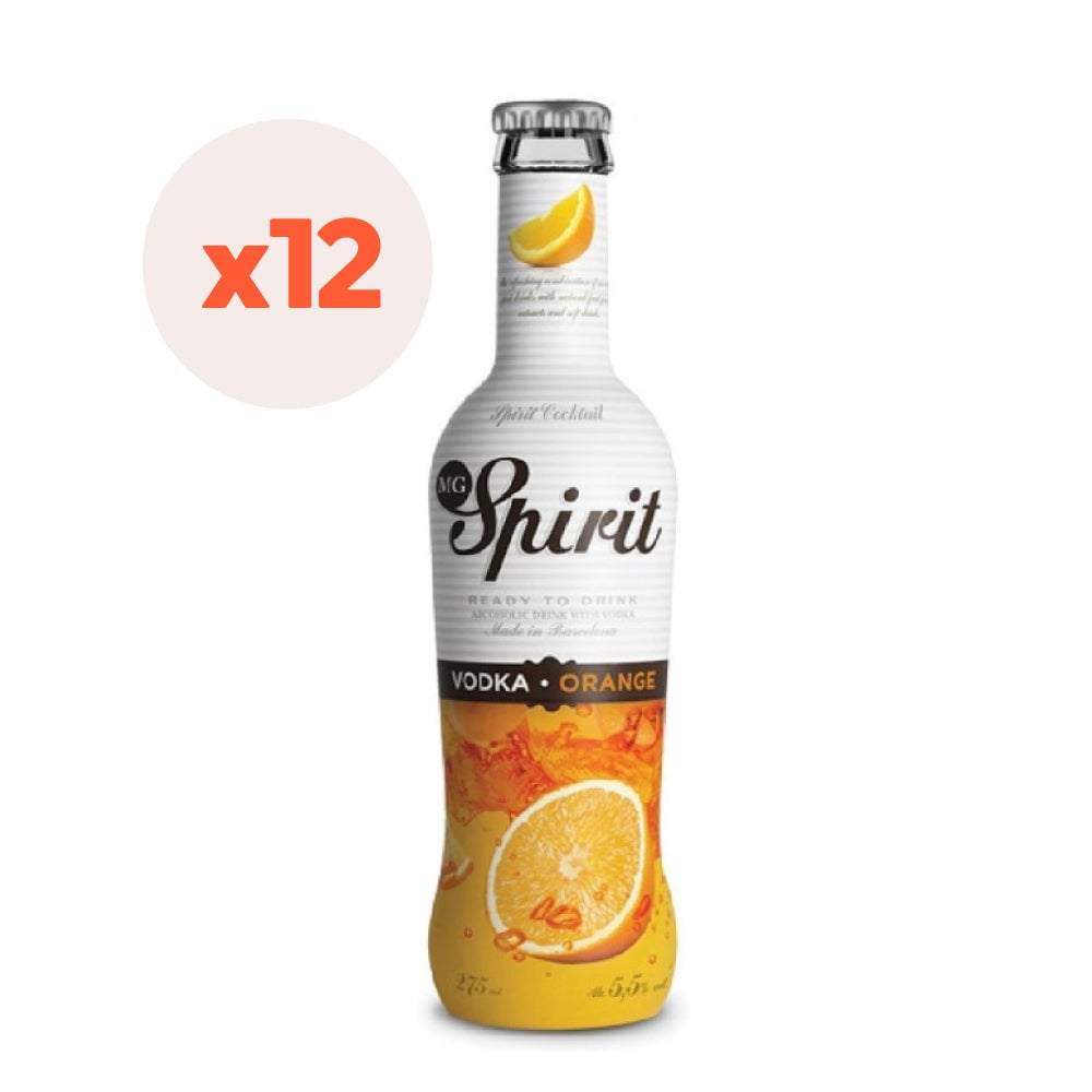 VODKA SPIRIT BOTELLA VIDRIO 275 CC 12 UN ORANGE 5.5º - 1