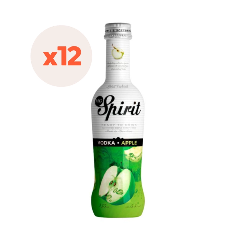 VODKA SPIRIT BOTELLA VIDRIO 275 CC 12 UN APPLE 5.5º - 1