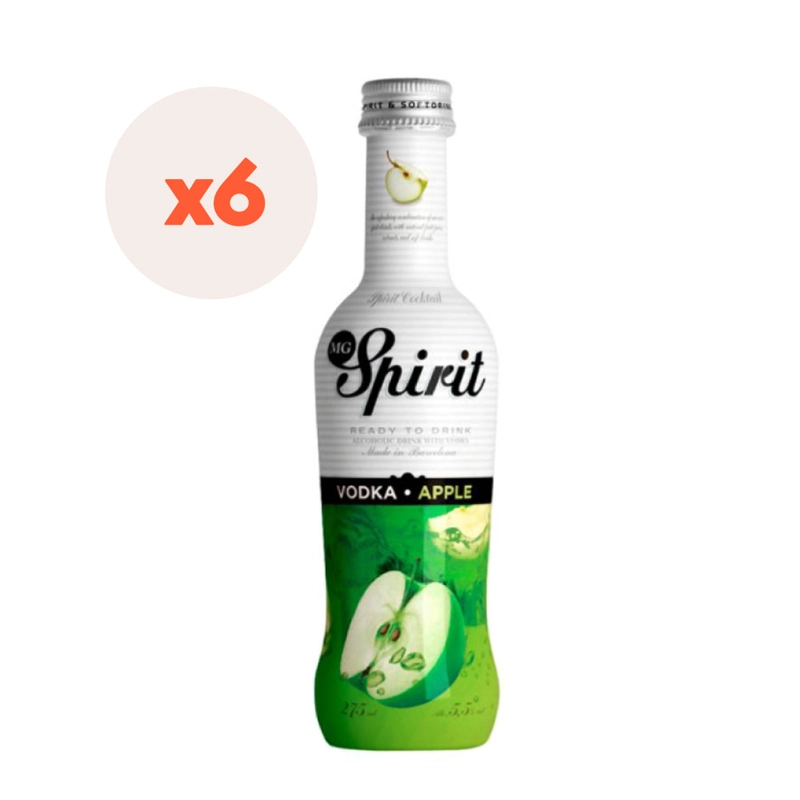 VODKA SPIRIT BOTELLA VIDRIO 275 CC 6 UN APPLE 5.5º - 1