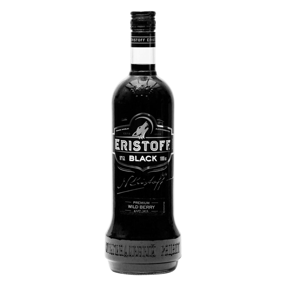 VODKA ERISTOFF BOTELLA VIDRIO 1000 CC BLACK 18° - 1