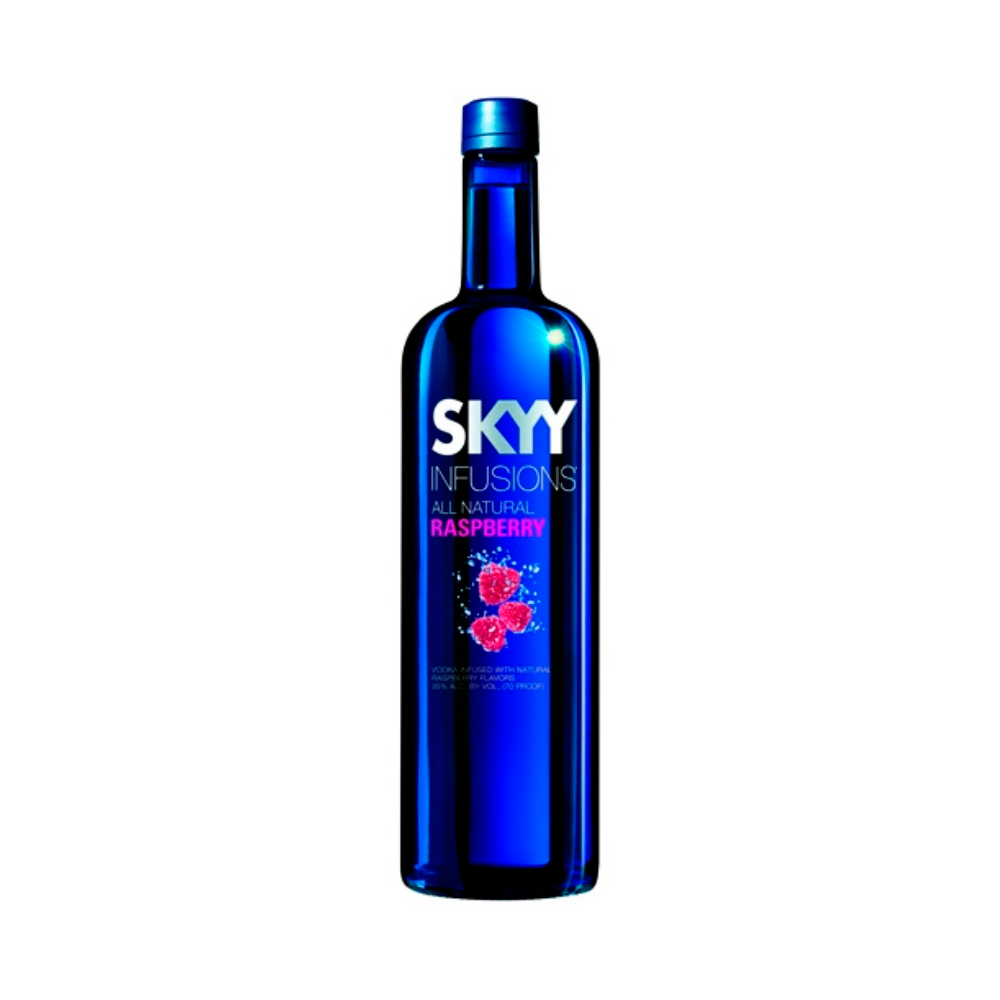VODKA BLUESKY BOTELLA VIDRIO 750 CC SKYY RASPBERRY - 1