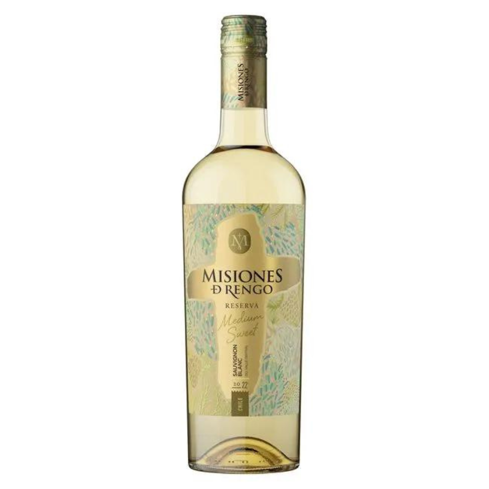 VINO BLANCO SAUVIGNON BLANC MISIONES DE RENGO BOTELLA VIDRIO 750 CC RESERVA MEDIUM SWEET MDR - 1