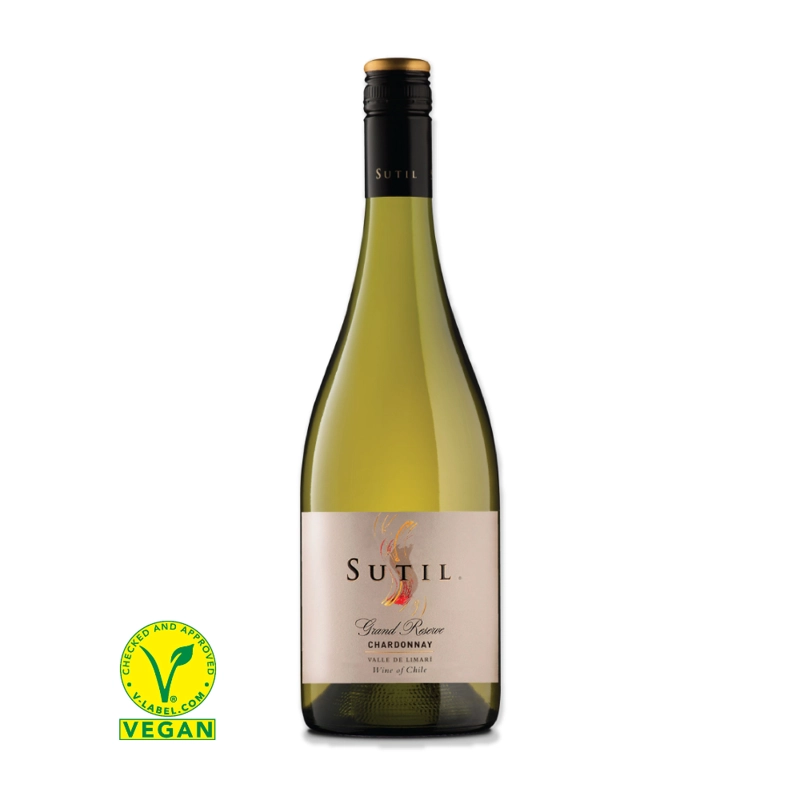 VINO BLANCO CHARDONNAY SUTIL BOTELLA VIDRIO 750 CC GRAN RESERVA - 1